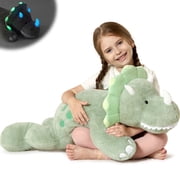 MaoGoLan 31'' Luminous Dinosaur Stuffed Animal Gaint Weighted Dinosaur Body Pillow Glow In The Dark Plush Toy