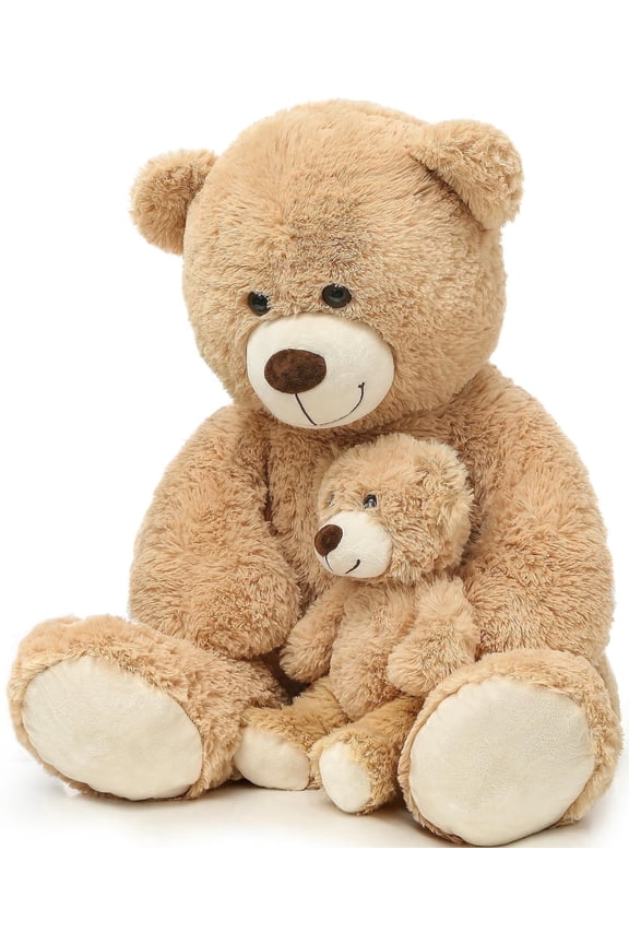 Mommy and Baby Teddy Bear 39" Big Bear Stuffed Animal Plush Toy Stuffed Bear Toys