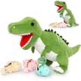 thumbnail image 1 of MaoGoLan Plush Dinosaur Stuffed Animal 23.6'' Mommy Stuffed Dinosaur with 3 Babies, 1 of 9