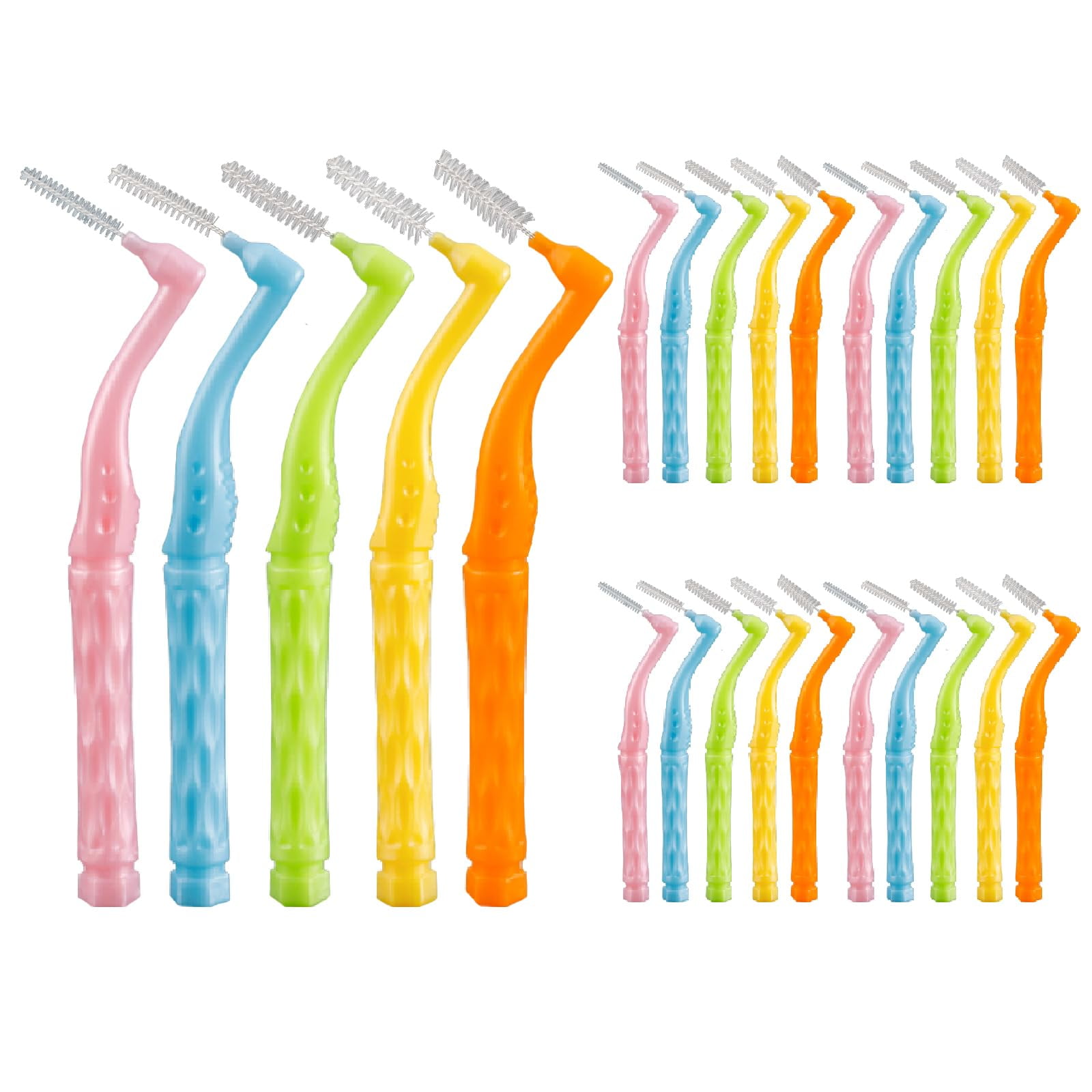 Maoerdental 25PCS L-Shaped Interdental Brushes Braces Toothbrush Short ...