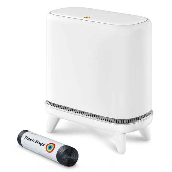 Maoface Small Bathroom Trash Can with Lid 3.2 Gallon - Slim Garbage Can for Bedroom Office Living Room