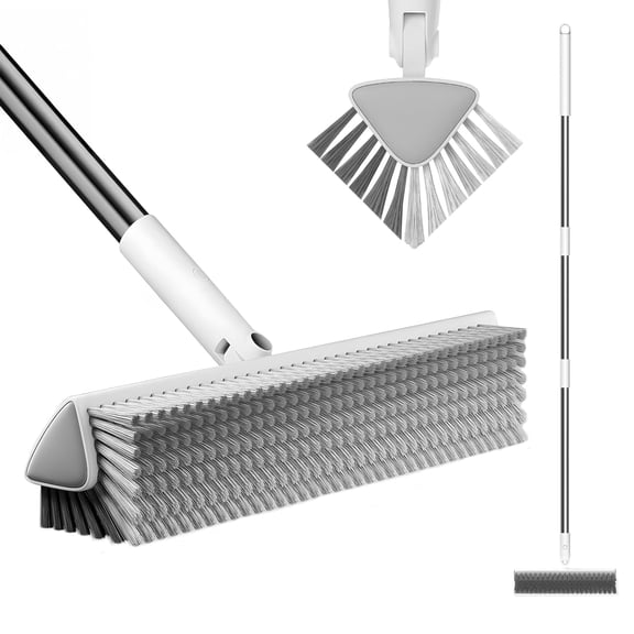 Maoface Floor Scrub Brush with Long Handle for Deck Patio and Garage