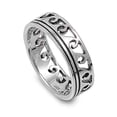 thumbnail image 1 of Maori Ocean Wave Ring Sterling Silver Size 8, 1 of 2
