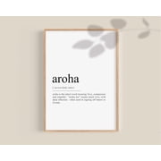 Maori Poster New Zealand Aroha Definition Family Wedding Wall art Poster, Unframed Poster Size 8x12