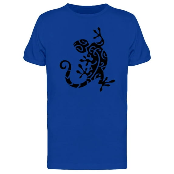 Maori Style Gecko Tattoo T-Shirt Men -Image by Shutterstock, Male Small