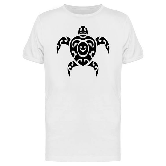 Maori Style Turtle Tattoo T-Shirt Men -Image by Shutterstock, Male 4X-Large