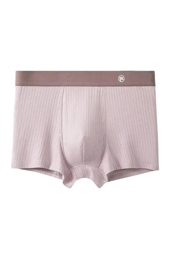 Boxers For Men Digital Solid Breathable Close Fitting Underpants Comfortable Boxers Boxer Briefs Pink XL