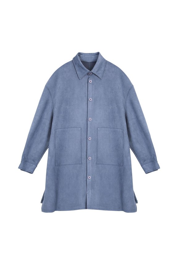 Jackets for Men Casual Loose Fitting Long Sleeved Hooded Jacket Long Sleeve Hoodless Casual Outwear Jackets Blue 2XL