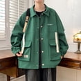 thumbnail image 1 of Maoxin Jackets for Men Casual Loose Fitting Workwear Long Sleeved Hooded Jacket Green 7XL, 1 of 8