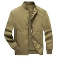 thumbnail image 1 of Maoxin Jackets for Men Casual Sports Daily Outdoor Stand Collar Long Sleeve Jacket Khaki L, 1 of 7
