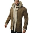 thumbnail image 1 of Maoxin Jackets for Men Fashion Casual Faux Fleece Heavy Coat Long Sleeve Hoodless Casual Coat/jacket Khaki 2XL, 1 of 5