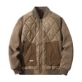 thumbnail image 1 of Maoxin Jackets for Men Vintage Winter Solid Color Warm Zipper Pocket Clip Long Sleeved Casual Jacket Coffee 2XL, 1 of 2