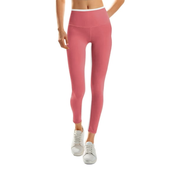 Maoxin Leggings High Waist Colorful Yoga Pants Women Workout Leggings For Women Fitness Sports Running Yoga Athletic Pants Workout Leggings for Women Pink 2XL