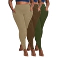 thumbnail image 1 of Maoxin Leggings for Women 3PC Women Oversized Pockets For Drying Tight Fitting Elastic Comfortable Fitness Pants Yoga Pants Leggings for Women Tummy Control Multicolor XL, 1 of 6