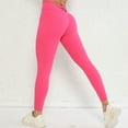 thumbnail image 1 of Maoxin Leggings Women Patchwork High Waist Stretch Strethcy Fitness Leggings Yoga Pant Workout Leggings for Women Hot Pink M, 1 of 7