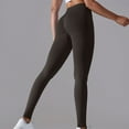 thumbnail image 1 of Leggings for Women Seamless Knitted Breathable Solid Color Waist Peach Hip Yoga Pants For Running And Fitness Nine Cent Pants For Women Leggings for Women Tummy Control Coffee M, 1 of 5