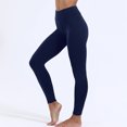 thumbnail image 1 of Maoxin Leggings for Women's Long Solid Color Hip Lift Fitness High Waist Elastic Exercise Yoga Pants Leggings for Women Tummy Control Navy M, 1 of 6