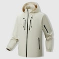 thumbnail image 1 of Maoxin Men Jacket Men's Fashion Casual Outdoor Work Bag Long Sleeve Hooded Casual Coat/jacket Jacket Jacket Coats , White , M, 1 of 8