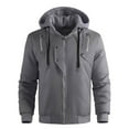 thumbnail image 1 of Maoxin Men Jacket Men's Fashion Casual Outdoor Work Bag Thick Long-sleeved Hooded Casual Coat/jacket Jacket Jackets for Men , Dark Gray , XL, 1 of 8