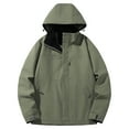 thumbnail image 1 of Maoxin Men Jacket Men's Solid Color Pocket Detachable Hooded Sports Water Proofjing Long Sleeved Jacket Jackets for Men , Army Green , XL, 1 of 2