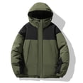 thumbnail image 1 of Maoxin Men Jacket Men's Stitching Drawstring Hooded Slim Fashion Jacket Coat Outwear Jacket Coats , Army Green , S, 1 of 3