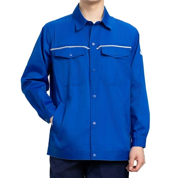 Maoxin Men Jacket Men's Stitching Drawstring Hooded Slim Fashion Jacket Coat Outwear Workwear Jacket Jacket Coats , Blue , 4XL