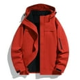 thumbnail image 1 of Maoxin Men Jacket Outdoor Men's Three In One Hiking Jacket Men's Windproof Jacket Warm And Thick Long Sleeved Hooded Casual Jacket/jacket Jackets for Men , Red , 3XL, 1 of 8