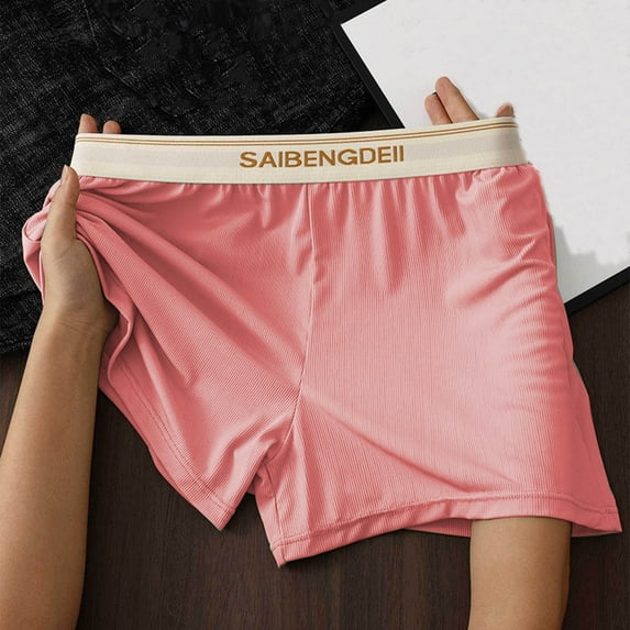 Maoxin Men'S Underwear Loose Breathable Sports Home Four Corner Pants Flat Corner Underwear Boxers Underwear Men Pink L