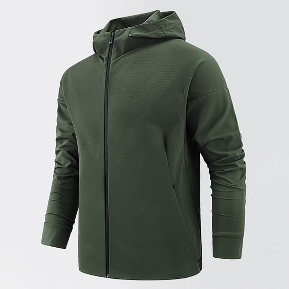 Maoxin Men's Casual Top Round Neck Fake Casual Sports Top Long Sleeved Top/shirt , Army Green , L