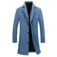 thumbnail image 1 of Maoxin Men's Coats Man Fashion Long Sleeve Leisure Outerwear Long Coat Jackets Casual Outwear Blue XL, 1 of 7