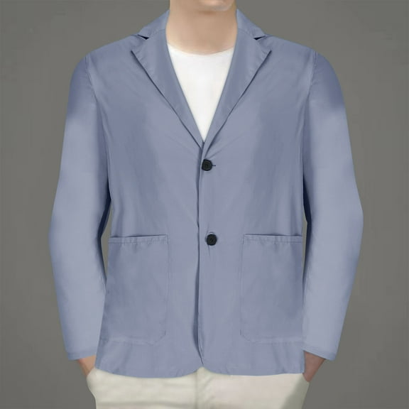 Maoxin Men's Coats Men's Casual Fashion Sports Thin Solid Color Long-sleeved Hoodless Casual Coat/jacket Gray 5XL