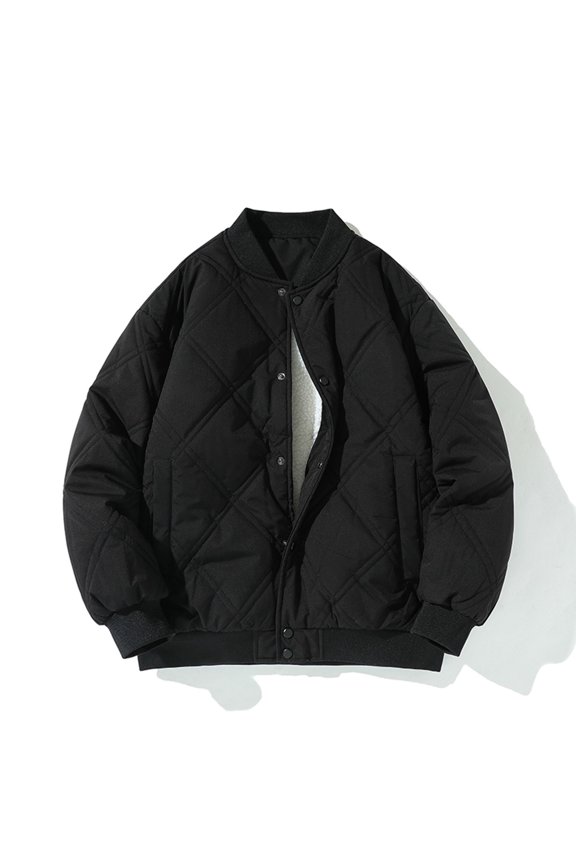 Men's Coats Men's Casual Winter Standing Collar Long Sleeved Hooded Jacket Long Sleeve Hoodless Casual Outwear Jackets Black L