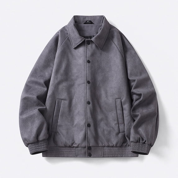 Maoxin Men's Coats Men's Fashion Casual Sports Slim Long Sleeve Hoodless Casual Coat/jacket Dark Gray XL