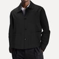 thumbnail image 1 of Maoxin Men's Coats Men's Fashion Casual Trend-breasted Solid Color Long-sleeved Hoodless Casual Coat/jacket Navy XL, 1 of 6