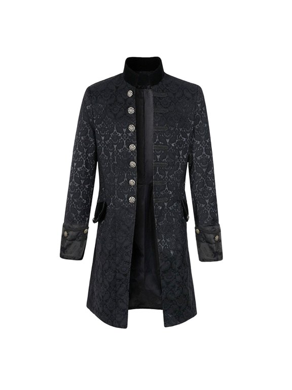 Men's Coats Men's Fashion Stand-up Collar British Style Show Jacket Jacket Long Sleeve Hoodless Casual Coat/jacket Black 4XL