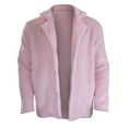 thumbnail image 1 of Maoxin Men's Coats Men's Loose Collar Solid Color Cardigan Jacket Men's Plush Long Sleeved Hooded Casual Jacket/jacket Pink L, 1 of 4