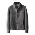 thumbnail image 1 of Maoxin Men's Coats Men's Vintage Workwear Solid Color Multi Pocket Button Long Sleeved Casual Jacket Gray L, 1 of 3