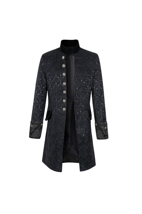 Men's Coats and Jackets Men's Fashion Stand-up Collar British Style Show Jacket Jacket Long Sleeve Hoodless Casual Coat/jacket Black M