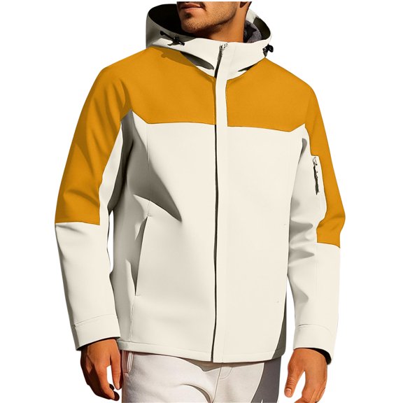 Men's Jackets With Multiple Pockets Zipper Hoodid Sports Coat Thin Outdoor Mountaineering Riding Windproof Work Coat Jackets Hooded