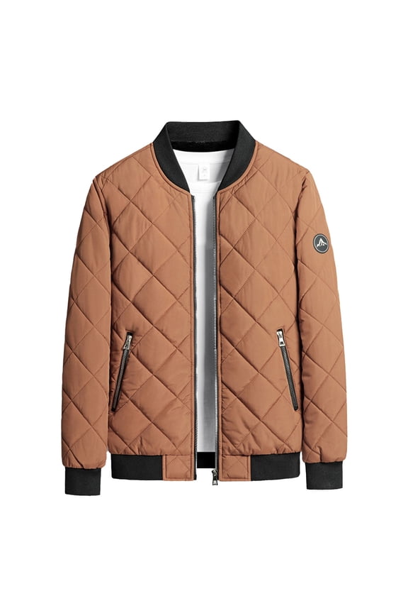 Men's Coats and Jackets Men's Stitching Drawstring Hooded Slim Fashion Jacket Coat Outwear Brown 7XL