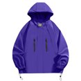 thumbnail image 1 of Maoxin Men's Jacket Fashionable Men's Long Sleeve Hooded Casual Comfortable Outwear Jackets Jacket Coats , Purple , 2XL, 1 of 7
