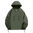 thumbnail image 1 of Maoxin Men's Jacket Fashionable Men's Long Sleeve Hooded Casual Comfortable Outwear Jackets Jackets for Men , Green , M, 1 of 7