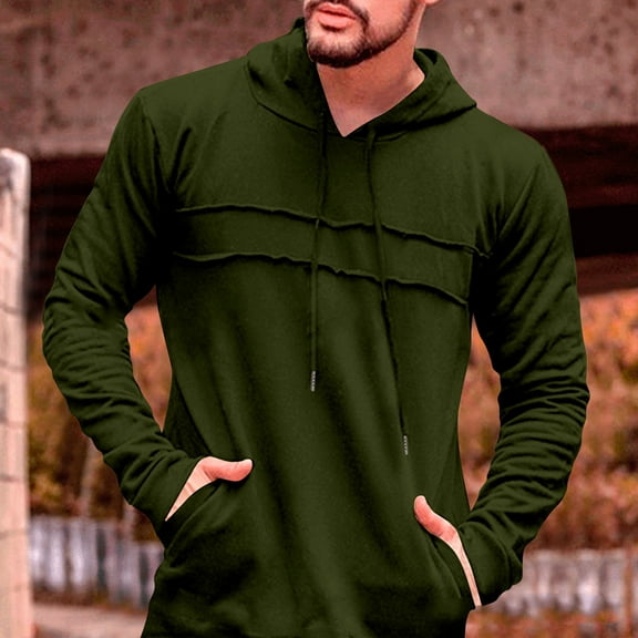 Maoxin Men's Jacket Fashionable Men's Solid Color Sleeveless Hoodless Casual Outwear Jackets Jackets for Men , Army Green , M