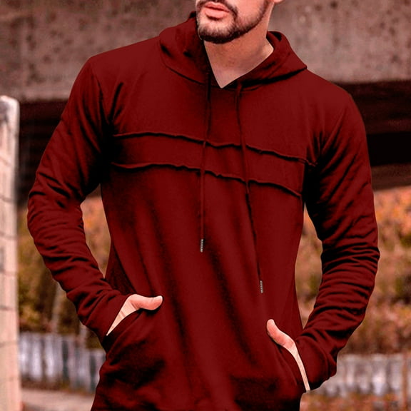 Maoxin Men's Jacket Fashionable Men's Solid Color Sleeveless Hoodless Casual Outwear Jackets Jackets for Men , Red , 3XL