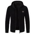 thumbnail image 1 of Maoxin Men's Jacket Men's Casual Fashionable Long Sleeved Hooded Pocket Jacket Long Sleeve Hooded Casual Outwear Jackets Jackets for Men , Black , L, 1 of 5