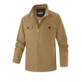 thumbnail image 1 of Maoxin Men's Jacket Men's Casual Loose Fitting Workwear Long Sleeved Hooded Jacket Khaki 6XL, 1 of 7