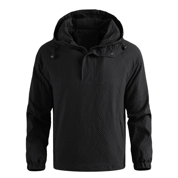 Maoxin Men's Jacket Men's Fashion Casual Outdoor Work Bag Long Sleeve Hooded Casual Coat/jacket Jacket Jacket Coats , Black , XL