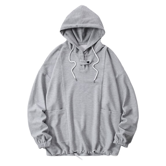 Maoxin Men's Jacket Men's Fashion Solid Color Long Sleeve Hooded Casual Outwear Jackets Jacket Coats , Gray , M