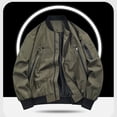 thumbnail image 1 of Maoxin Men's Jacket Men's Fashion Solid Color Zipper Pocket Long Sleeved Casual Jacket Khaki 3XL, 1 of 4