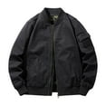 thumbnail image 1 of Maoxin Men's Jacket Men's Long Sleeved Multi Pocket Zippered Work Suit Charging Top Long Sleeve Hoodless Casual Outwear Jackets Black L, 1 of 7